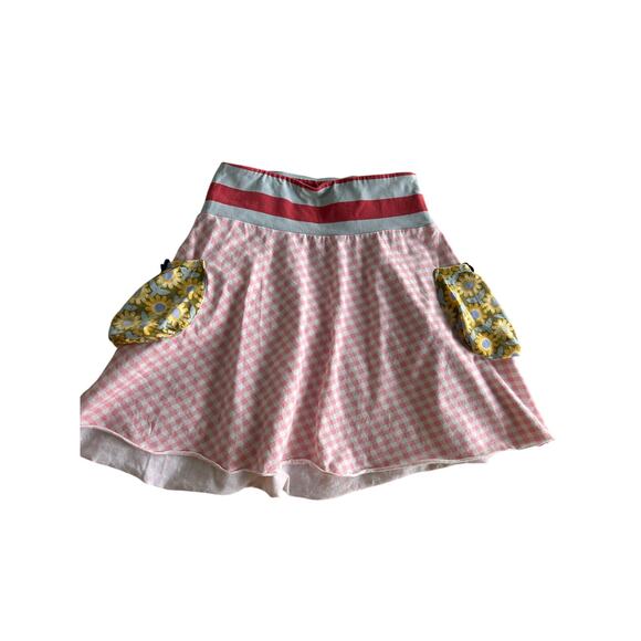 Matilda Jane‎ Girls Check Serendipity Pepper Ann Skirt Casual Pink White Size 6 - Picture 1 of 9